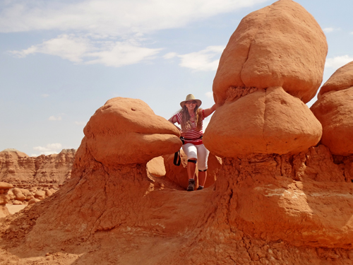 Karen Duquette having fun with the goblins